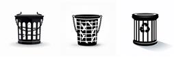 铁丝网垃圾筒图标