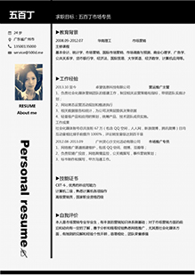 微博微信运营简历模板