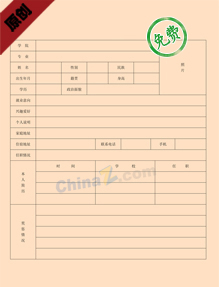 煤炭个人求职简历表格