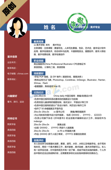 UI设计个人应聘简历模板下载