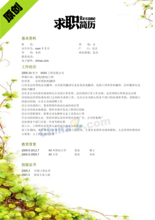实习生电子简历模板