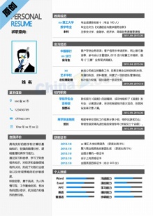 数学专业商务设计大学生简历模板