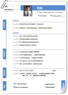 现代风格医药代表实习生个人简历