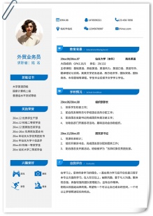 清新商务简洁竞聘简历模板