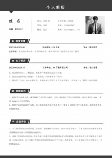 布局合理单页个人简历