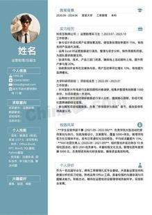 运营助理求职个人简历模板