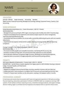 5年经验会计英文个人简历模板