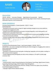 个人通用英文个人简历模板