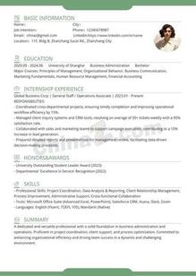 小清新求职英文个人简历模板