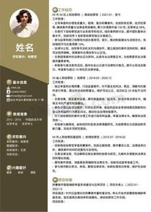 检察官干练个人简历模板