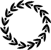 树枝花圈矢量图