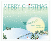 圣诞雪夜矢量图