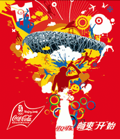 可口可乐奥运海报矢量图