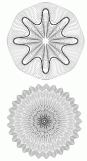 防伪线条花纹矢量图