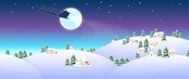 圣诞节雪景矢量图下载