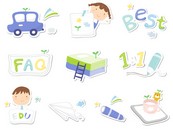 可爱桌面小图标矢量图下载