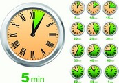 4款秒表时钟矢量图下载