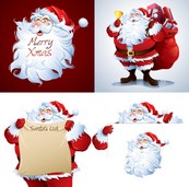 圣诞老人头像矢量图下载