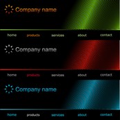 网站导航设计矢量图下载