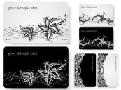 黑白灰卡片设计矢量图下载
