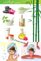 皮肤护理SPA矢量素材