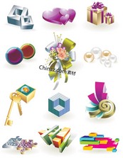 精美立体物品矢量图