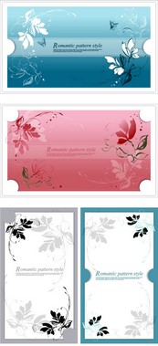 花纹横幅展板矢量图