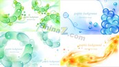 可爱活泼泡泡背景矢量图
