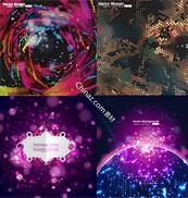 马赛克星光背景矢量图下载