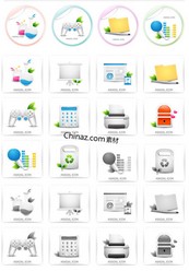 办公休闲图标矢量图下载