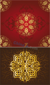 中式传统花纹矢量素材