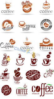 咖啡主题标志矢量设计