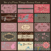 可爱花纹卡片设计矢量素材