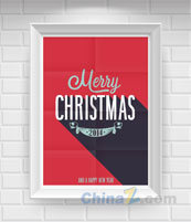 2014圣诞节海报矢量模板