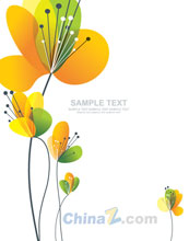 花卉装饰背景图设计矢量
