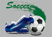球鞋与足球世界杯素材