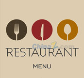 简洁餐厅菜单设计矢量素材