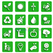 绿色环境保护图标矢量素材