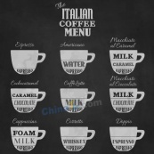 意大利咖啡图标矢量