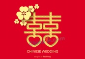 中式婚礼矢量素材设计
