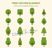 绿色树木设计矢量素材