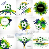 巴西足球矢量设计图