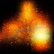 橙色背景星系矢量素材