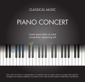 钢琴音乐会海报矢量设计