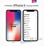 iPhoneX样机矢量效果图