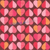 扁平化爱心无缝背景矢量图