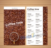 创意咖啡豆咖啡馆菜矢量图