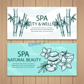 spa手绘风格banner矢量图