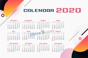 2020年年历矢量图