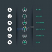 名片个人信息图标矢量素材